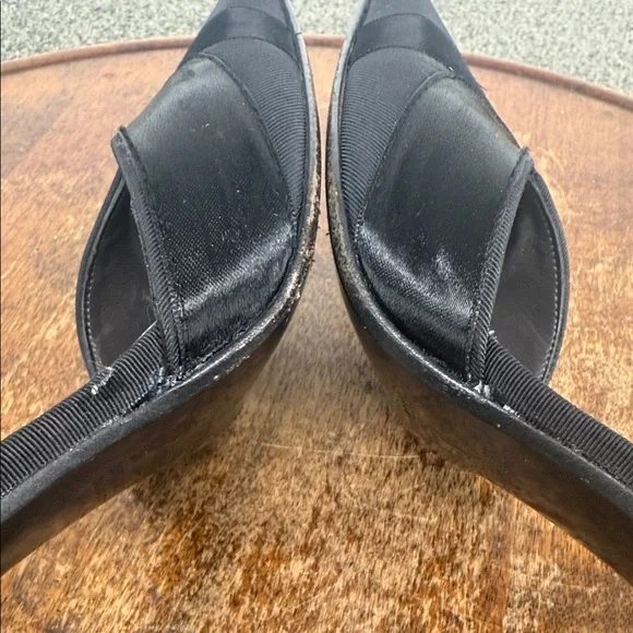 Vera Wang Stuart Weitzman Shoes Wm 7.5M Black Heels Evening Holiday D'Orsay - Picture 9 of 14